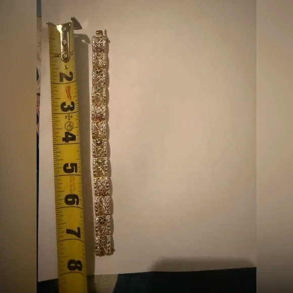 925 Italy gold Tennis bracelet - Picture 3 of 3